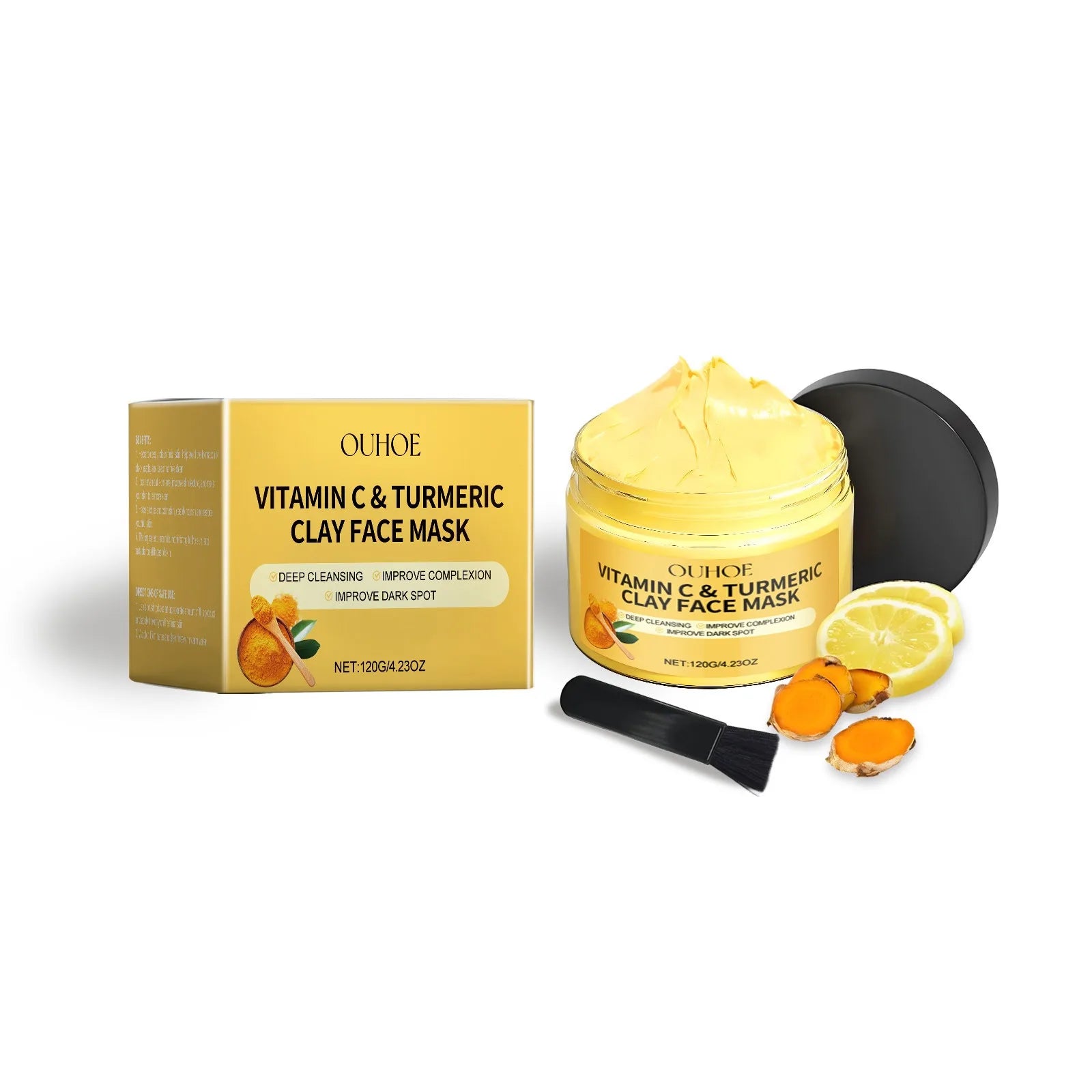 Glow & Clean Exfoliating Mask – Vitamin C + Turmeric