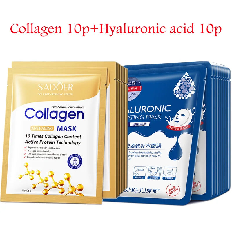 Hydrating & Firming Face Mask Set – 20 Sheets