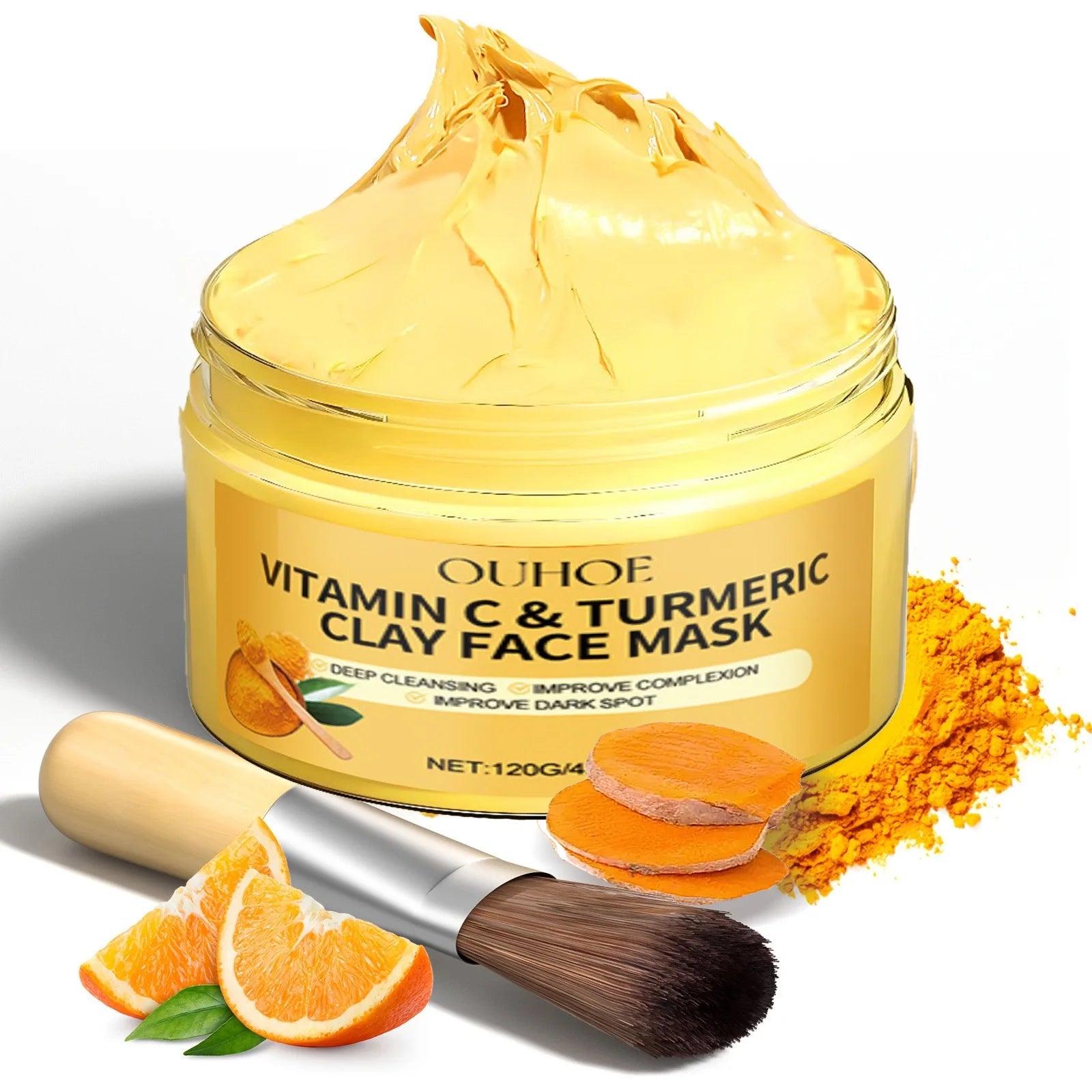 Glow & Clean Exfoliating Mask – Vitamin C + Turmeric