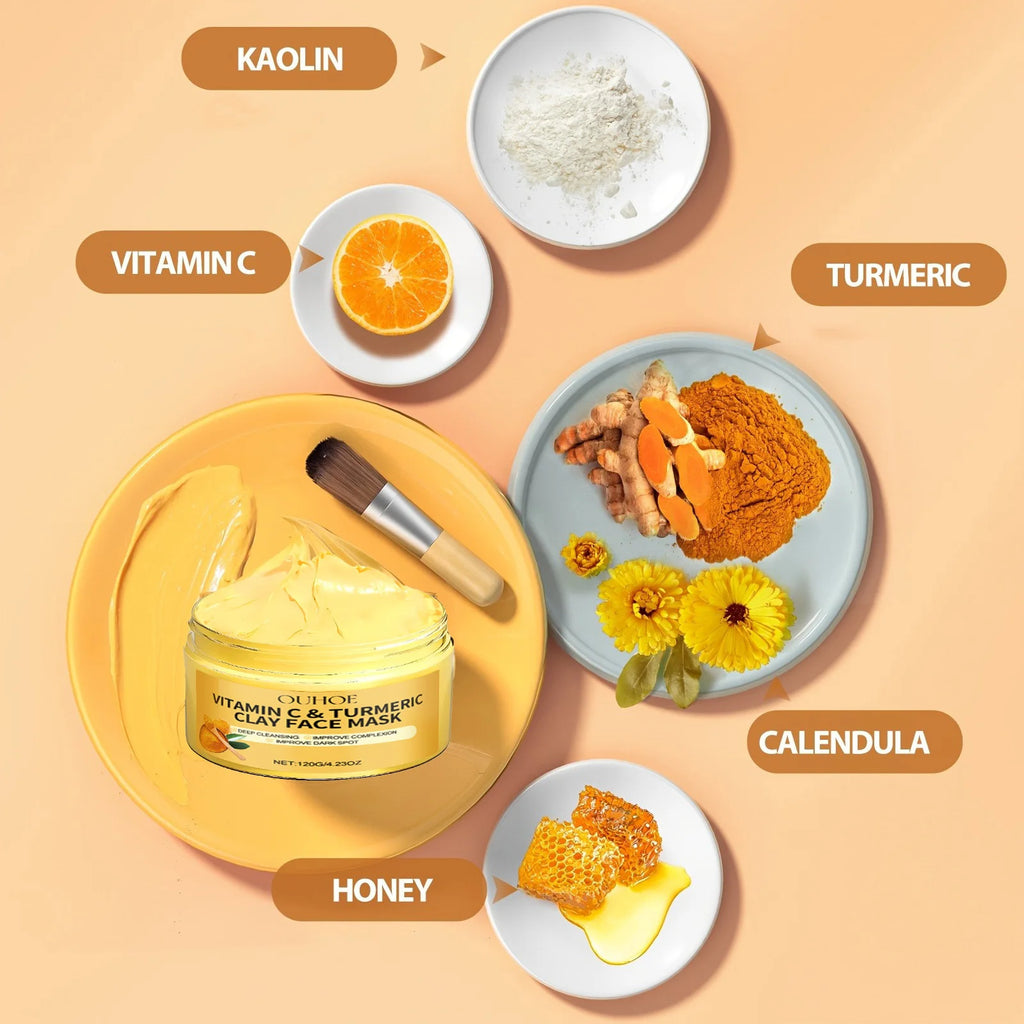 Glow & Clean Exfoliating Mask – Vitamin C + Turmeric