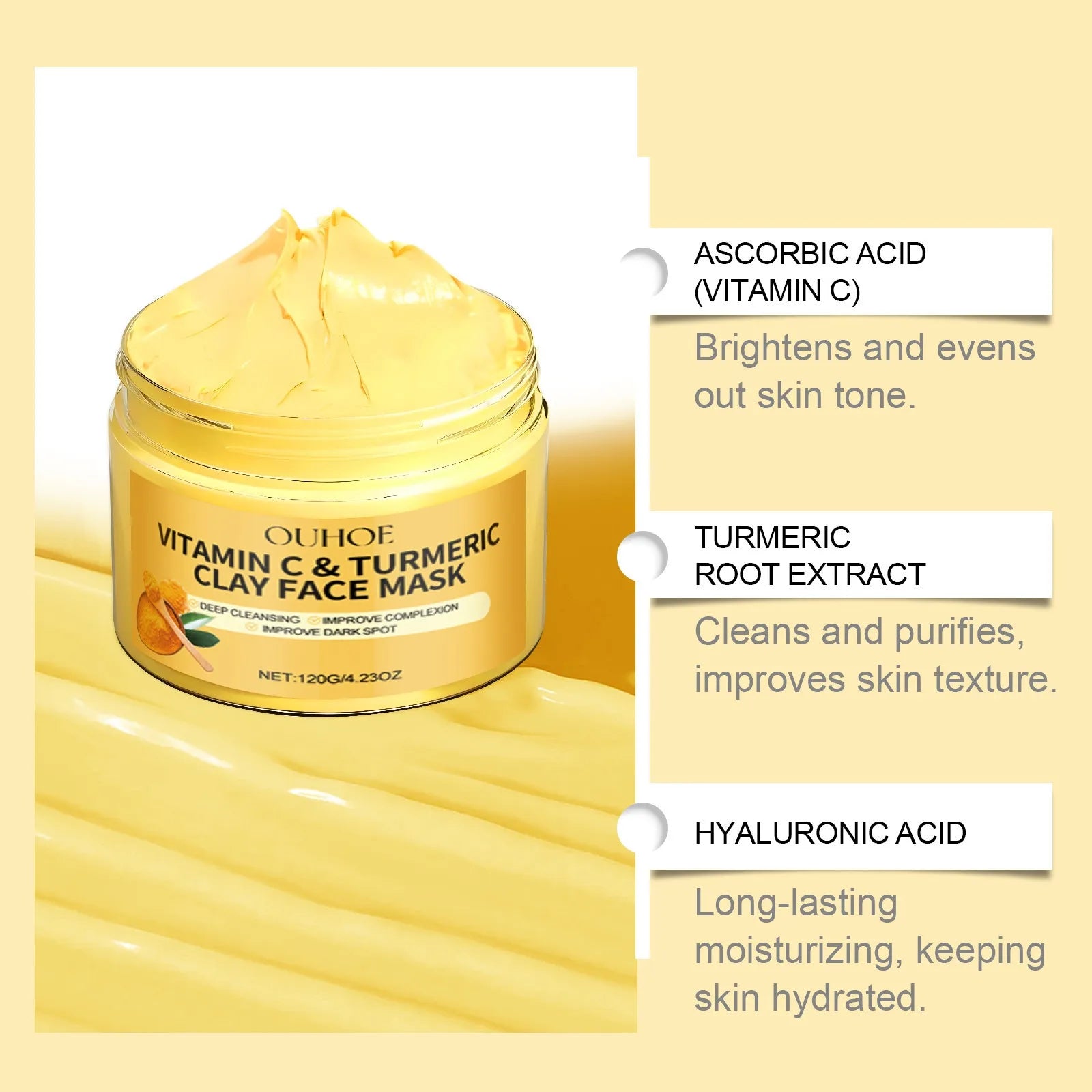Glow & Clean Exfoliating Mask – Vitamin C + Turmeric