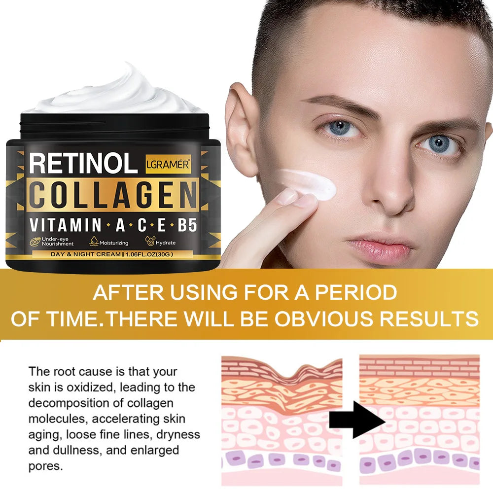 PowerLift Face Cream for Men – Retinol + Collagen